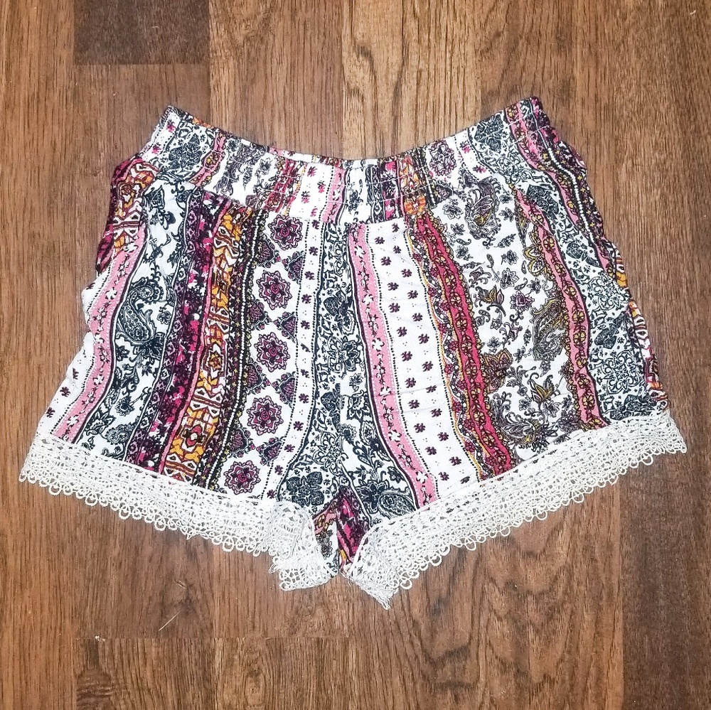 Patterned Lace Shorts